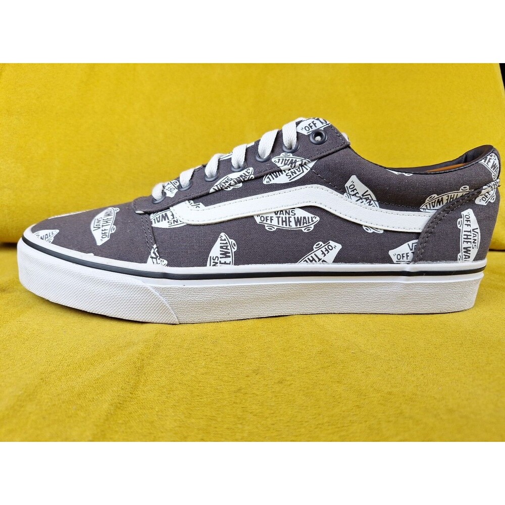 Vans Ward Skate Shoes Men's Size 10 Off The Wall Scatter Logo Obsidian White